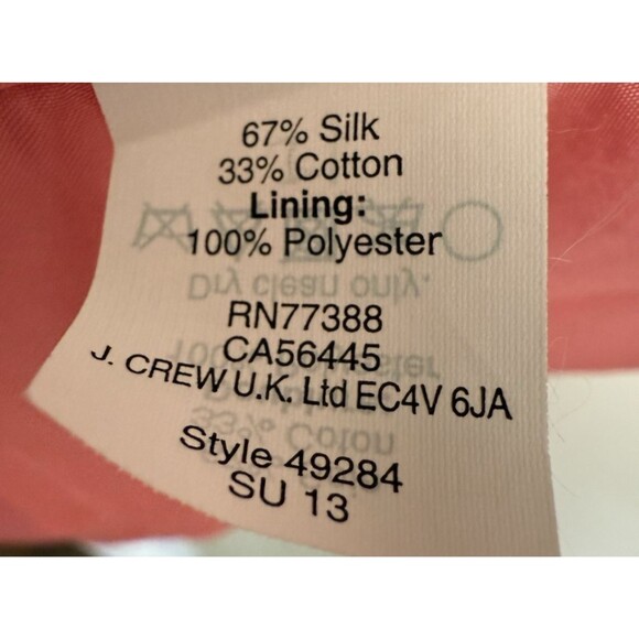 J Crew Silk Cotton Blend Sheath Dress Size 10 *Altered* Cap Sleeves Cocktail - Picture 9 of 15